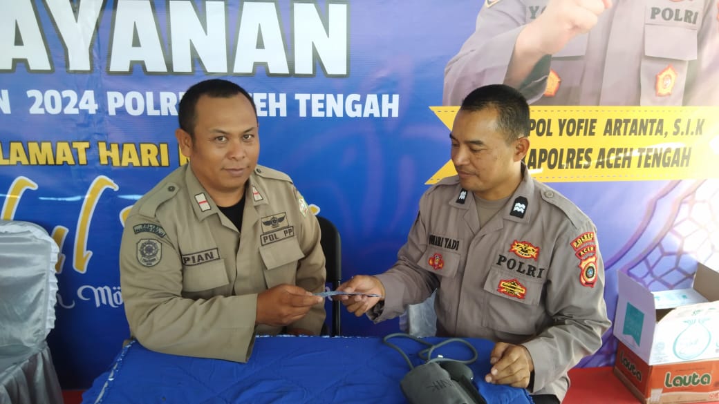 Si Dokkes Polres Aceh Tengah Cek Kesehatan Petugas Pos Pam Dan Pos Yan