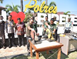 Polres Bireuen Musnahkan Puluhan Knalpot “Brong” Tidak Sesuai spesifikasi teknis