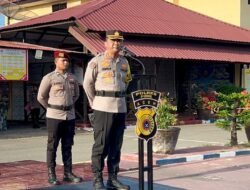 Kabid Humas Polda Aceh Pimpin Apel Pergeseran Personel Pengamanan TPS di Mapolres Pidie