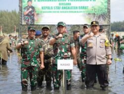 Kepala Staf Angkatan Darat Tanam 64.500 Bibit Mangrove Serentak di Seluruh Provinsi Aceh