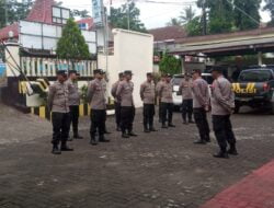 Apel Pergeseran PAM TPS, Kapolsek Gedangan Cek Kesiapan Personil