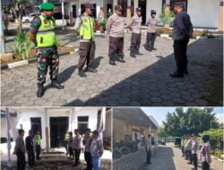 Untuk Mengamankan Pelaksanaan Rapat Pleno Terbuka Rekapitulasi Hari Ke 3 Tingkat PPK Polsek Jabung Dan Koramil Siagakan Anggotanya di Lokasi