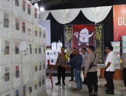 Kapolres Aceh Tengah Dan Pihak Penyelenggara Pemilu Cek Gudang Logistik KIP