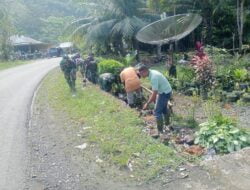 TMMD ke-119 Kodim 0102/Pidie Bersama Masyarakat Melaksanakan Gotong Royong
