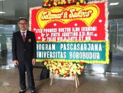 Dr Ir Rinto Agustino SSi MSc Sukses Raih Gelar Cum Laude dari Universitas Borobudur