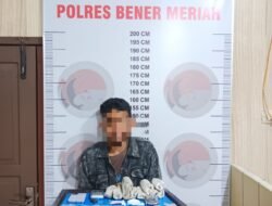Jadi Pengedar Narkotika, Seorang Pria Berumur 22 Tahun di Bener Meriah di Ringkus Polisi