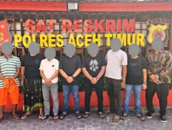 Polres Aceh Timur Amankan 8 (Delapan) Pelaku Pengrusakan barang-barang dan Fasilitas Kantor KONI