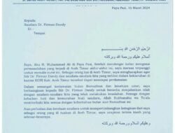 Kekisruhan yang Terjadi di Internal Koni Aceh Timur : Pengurus Pesantren Bustanul Huda ingin Keduabelah Pihak Lakukan Islah