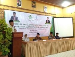 Kakanwil Azhari Ajak Tuntaskan Sertifikasi Halal dalam Forum Akselerasi Serentak se Indonesia.