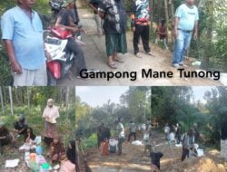 Masyarakat Mane Tunong Antusias Bersihkan Lingkungan Menyambut Bulan Suci Ramadhan