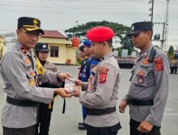 Gelar Apel Kesiapan dan Penyerahan Kaporlap, Polres Langsa Turunkan 386 Personel Pengamanan TPS