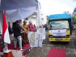 Pj Walikota Langsa Lepas Armada Logistik Pemilu Tahun 2024