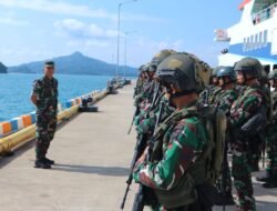 Danrem 012/TU Pimpin Pelepasan Prajurit TNI Pam Pulau Terluar