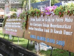 Berhasil Temukan Korban Penculikan, Polres Muba Banjir Karangan Bunga