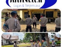 Pimpin Apel, Kapolsek Sawang Ingatkan Personil Tingkat Disiplin