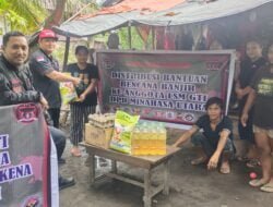 Peduli Korban Banjir, LSM Garda Timur Indonesia Distribusikan Bantuan Sembako Ke Korban Bencana Banjir