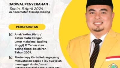 Ketua DPRK Agara Kucurkan Dana Aspirasi Untuk Santunan Anak Yatim