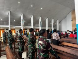Satgas Yonif 509 Kostrad Laksanakan Ibadah di Gereja Bersama Masyarakat Papua
