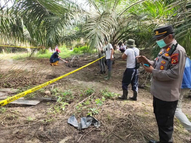 Warga Desa Cipta Praja Kecamatan Keluang Digemparkan Penemuan Kerangka Manusia