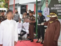 Kejari Bireuen Eksekusi Cambuk 3 Terpidana Pelanggar Qanun Jinayat