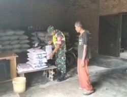 Mensukseskan Program Pemerintah Sertu Irawan Melakukan Pengecekan Kesedihan Beras Di Kilang Padi