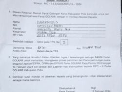 Saksi Partai Golkar Tahun 2024 Dilantik Sebagai PPK Muara Tiga