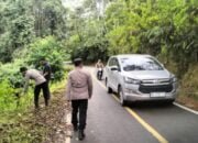 Kapolsek Linge Beserta Personel Gelar Patroli di Daerah Rawan Bencana Alam Dan Rawan Kecelakaan untuk Menekan Angka Kecelakaan Lalu Lintas