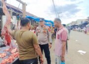 Cegah Gunatibmas, Patroli Polsek Kuta Makmur Awasi Pasar Meugang Jelang Idul Adha 1445 H