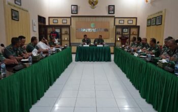 Dandim 0103/Aceh Utara Terima Kunjungan Kerja Tim Wasgiat Kermater dari Mabes TNI AD