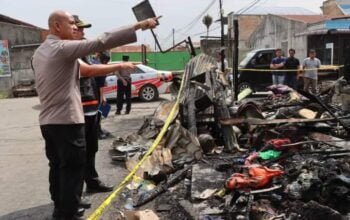 Kebakaran Warung Kelontong di Kabanjahe, Polres Tanah Karo Lakukan Penyelidikan