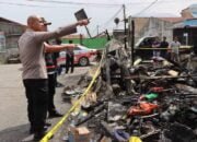 Kebakaran Warung Kelontong di Kabanjahe, Polres Tanah Karo Lakukan Penyelidikan