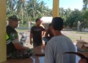 Babinsa Posramil Peusangan Selatan Kodim 0111/Bireuen Himbau Warga Tetap Menjaga Keamanan.