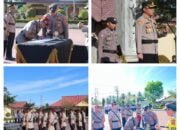 Kapolres Aceh Timur Pimpin Serah Terima Jabatan Tiga Kasat dan Empat Kapolsek