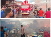 Kebakaran Melanda 10 Unit Ruko Semi Permanen di Aceh Utara