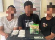 Polres Lhokseumawe Tangkap 3 Pelaku Penyalagunaan Sabu dengan Barang Bukti 1,2 Kg