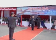 Kapolres Pidie Irup Hari Bhayangkara ke 78 di Lapangan Apel Mapolres Pidie