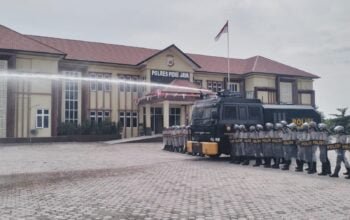 Jelang PUSS Pleton Dalmas Polres Pidie Jaya Intensifkan Latihan Dalmas