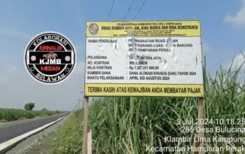Pembangunan Jalan Paya Bakung Diduga Jadi Ladang Korupsi Pejabat Deli Serdang