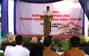 Peresmian Rumoh Gizi Gampong oleh Pj Wali Kota Lhokseumawe bersama PT. PAG di Gampong Padang Sakti, Kecamatan Muara Satu