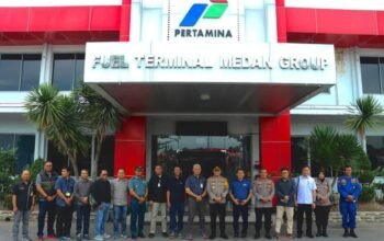 Kapolres Pelabuhan Belawan Bersama Tim Baharkam Polri Tinjau  Jalur Pipa Minyak PT. Pertamina