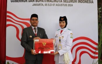 Pj Wali Kota Lhokseumawe terima Duplikat Bendera Pusaka oleh BPIP RI