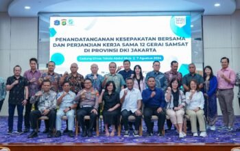 Jasa Raharja Bersama Tim Pembina Samsat tandatangani PKS Gerai Samsat dengan 12 Pusat Perbelanjaan DKI Jakarta: Mempermudah Akses Pelayanan Pajak Kendaraan