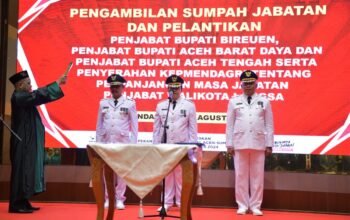 Pengambilan Sumpah Jabatan Dan Pelantikan Pj Bupati Bireuen.