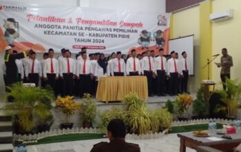 Panwaslihcam se-Kabupaten Pidie Dilantik, Ketua Panwaslih Pidie : Segera Bekerja