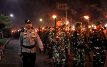 Kapolres Bener Meriah Memimpin Upacara Taptu dan Pawai Obor Memperingati Kemerdekaan RI ke-79