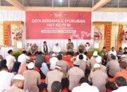 Gelar Do’a Bersama Dan Syukuran Hut Ke- 79 RI, Kapolres Bireuen Santuni Anak Yatim