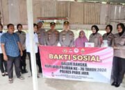 Kapolres Pidie Jaya Pimpin Bhakti Sosial dan Tinjau Korban Bencana dalam Rangka Hari Jadi Polwan ke-76