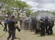 Polres Pidie dan Batalyon A Sat Brimob Polda Aceh Gelar Simulasi Sispamkota, Jelang Pilkada 2024