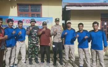 Optimalkan Peran Linmas, Babinsa Bersama Babinkantibmas Berikan Pelatihan PBB dan Pembekalan Wasbang