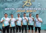 Sinergi TNI-Polri: Personel Polres Pidie Jaya Berkompetisi di Jaya Sakti Run HUT ke-78 Batalyon 113 di Bireuen